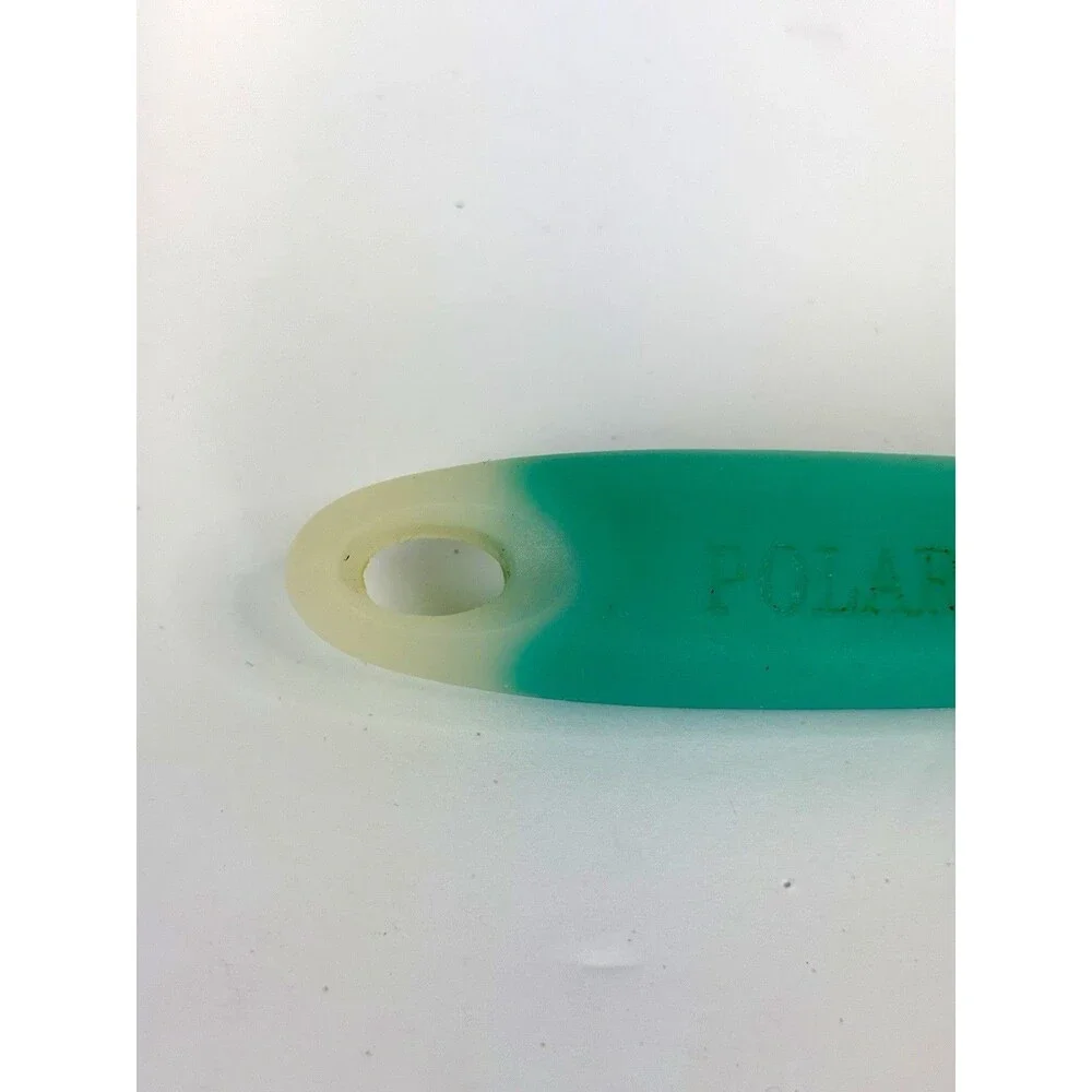 Polar Pantry Silicone Slotted Design Heat Resistant 12” Spatula Teal Clear EUC